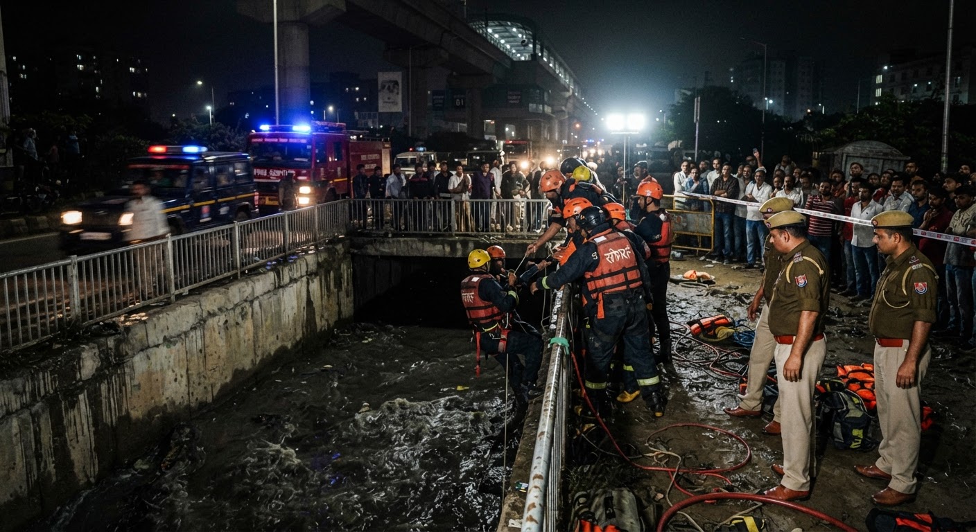 नोएडा: सेक्टर 81 मेट्रो स्टेशन के पास नाले में गिरा शख्स, NDRF की टीम तलाश में जुटी