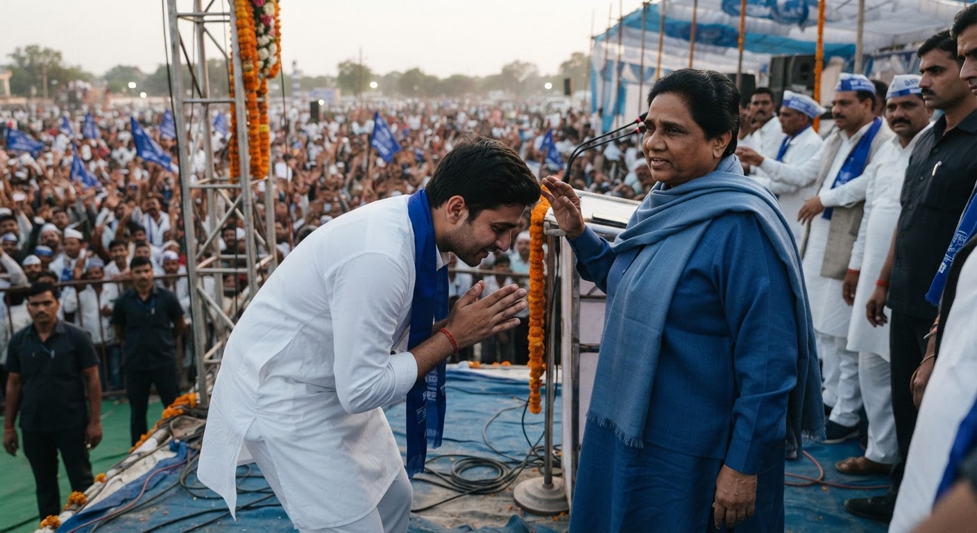 बुलंदशहर रैली: मायावती के सामने झुके आकाश आनंद, सार्वजनिक तौर पर मांगी माफी