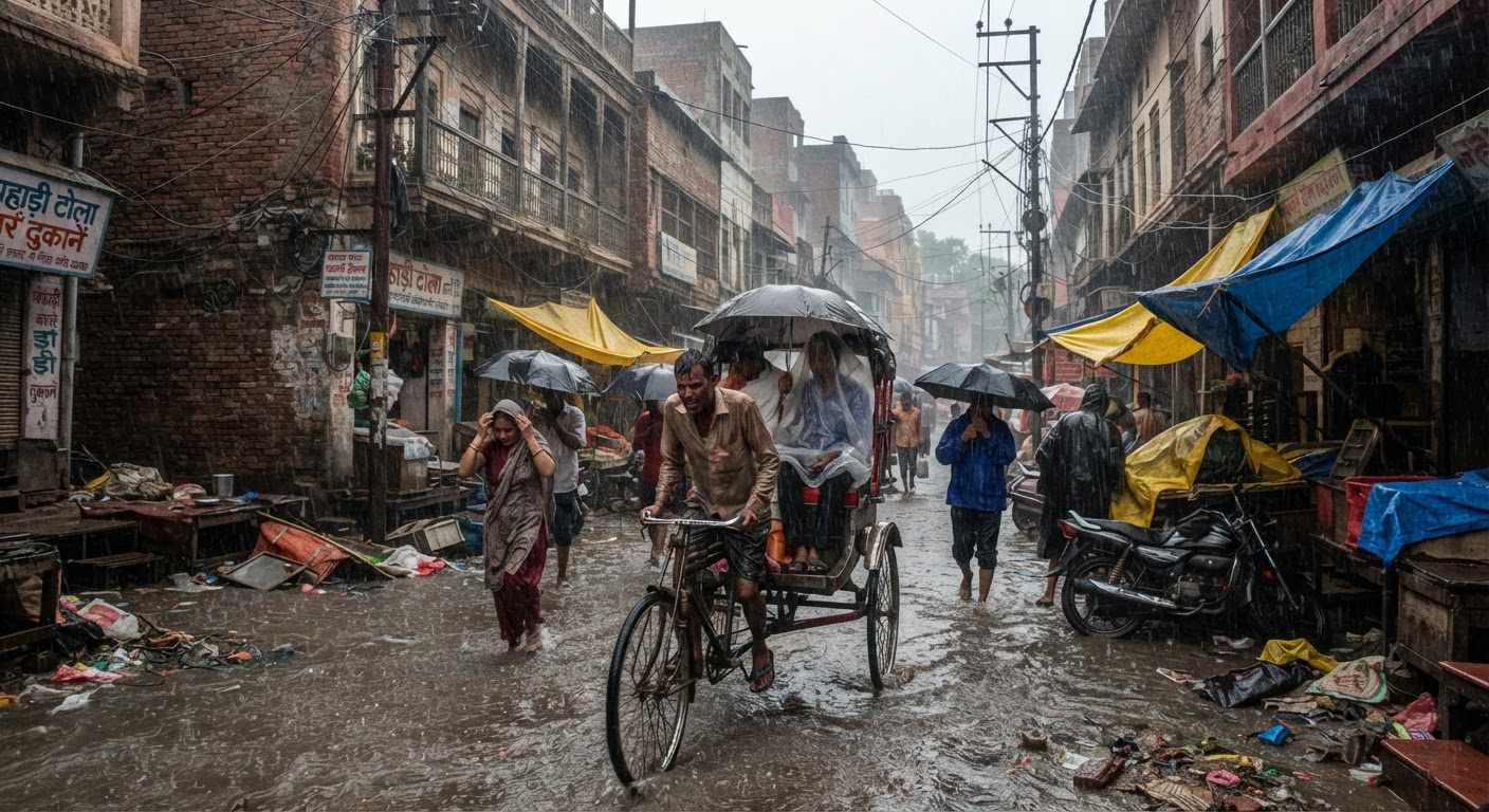 पूर्वी उत्तर प्रदेश में भारी बारिश और तूफान का अलर्ट, 27 जिलों में चेतावनी
