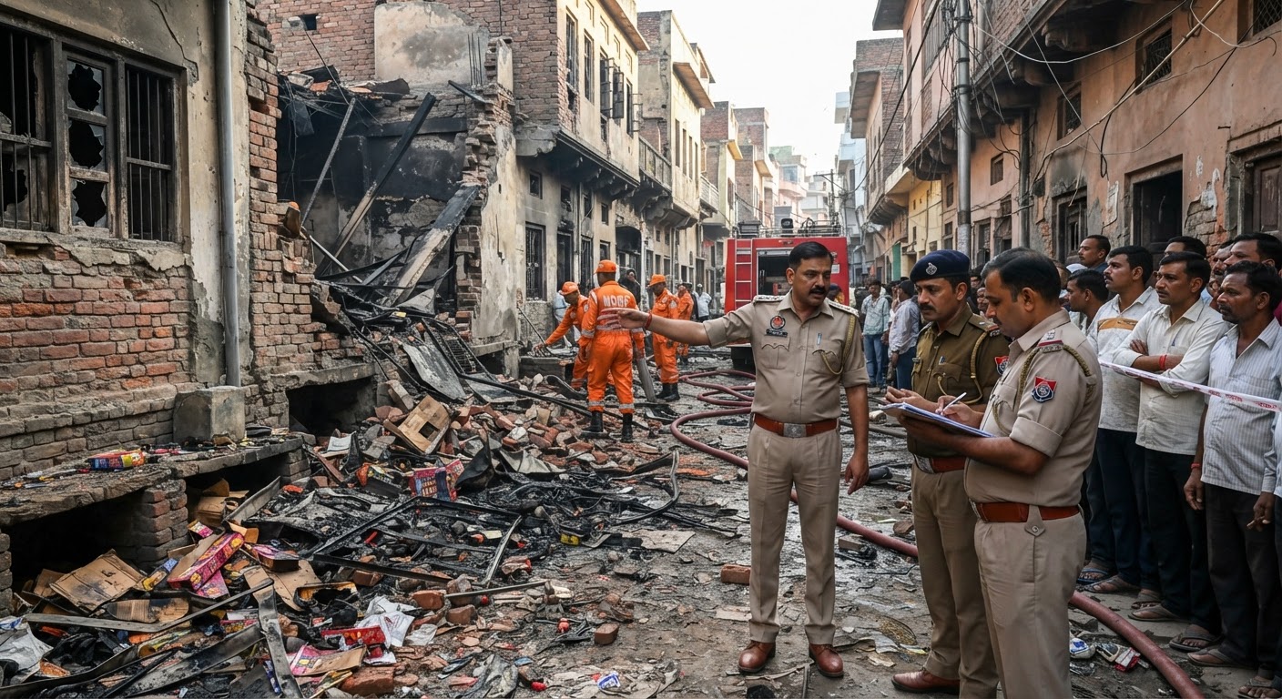 वाराणसी: अवैध पटाखा फैक्ट्री ब्लास्ट के बाद बड़ी कार्रवाई, दो पुलिसकर्मी सस्पेंड