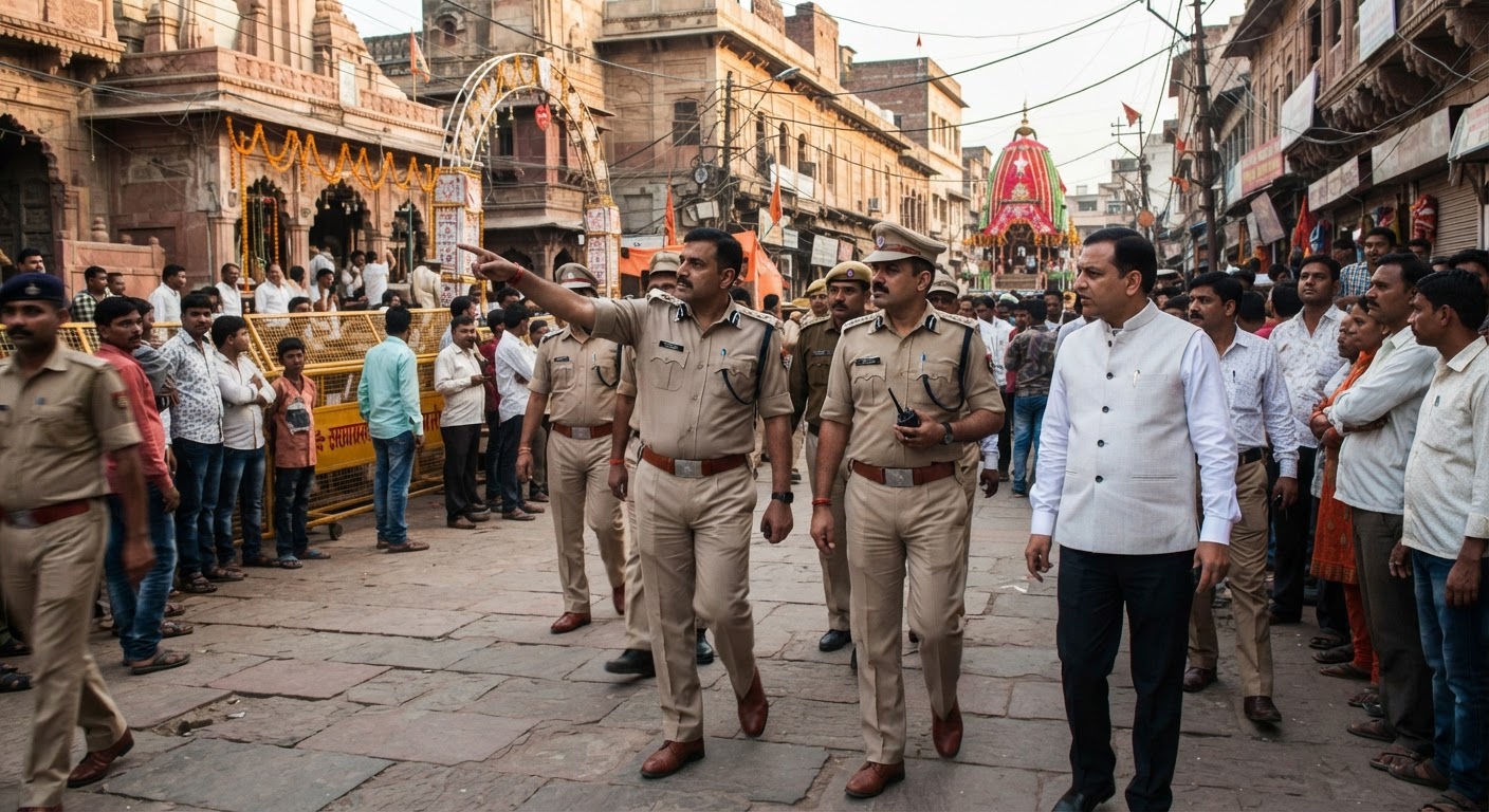 श्री राम बारात आगरा: पुलिस कमिश्नर ने सुरक्षा व्यवस्थाओं का लिया जायजा