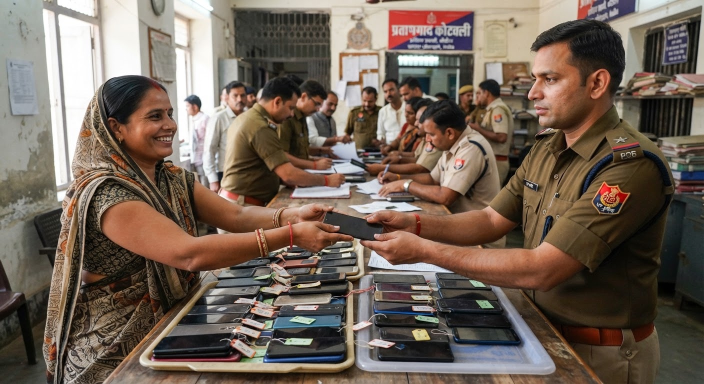 प्रतापगढ़ पुलिस की बड़ी कामयाबी: 23.52 लाख के 147 खोए मोबाइल बरामद कर मालिकों को लौटाए
