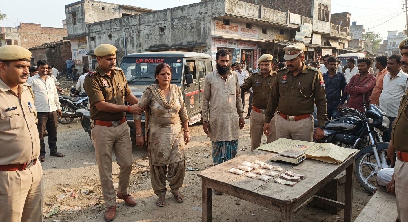 बहराइच पुलिस का बड़ा एक्शन: 1.5 करोड़ की स्मैक के साथ नेपाल कनेक्शन वाले दो तस्कर गिरफ्तार