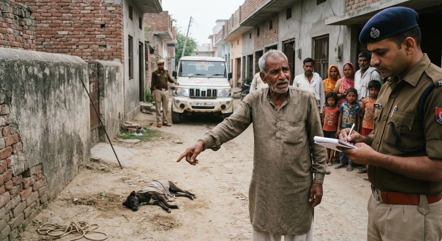 बागपत: लोहे की रॉड से कुत्ते की बेरहमी से हत्या, CCTV में कैद हुई खौफनाक वारदात