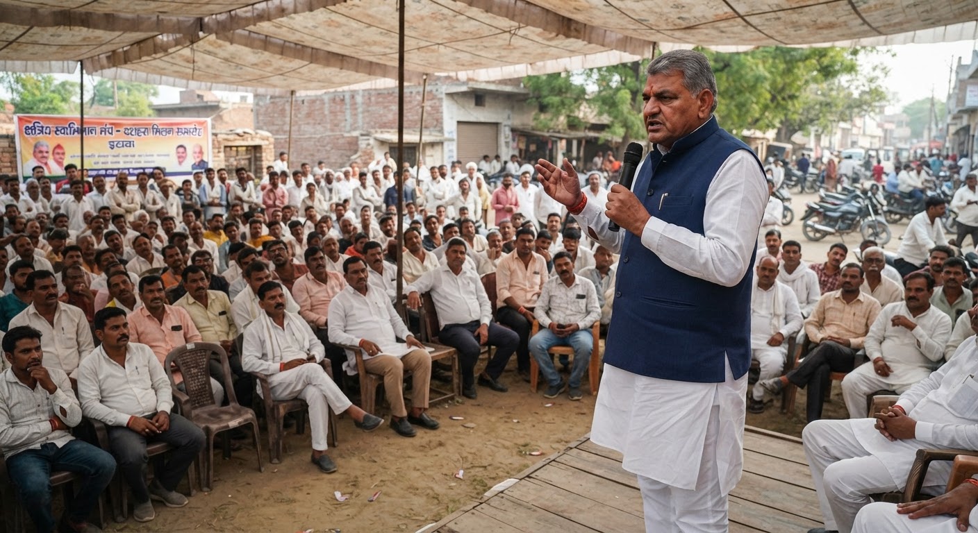 इटावा: बृजभूषण शरण सिंह ने सपा-कांग्रेस गठबंधन को घेरा, सीट शेयरिंग पर कसा तंज