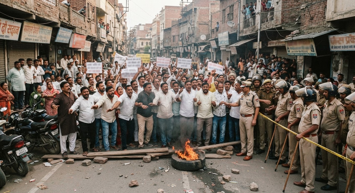 लखनऊ में पार्किंग विवाद ने लिया खूनी रूप, एक ही परिवार के 3 सदस्यों की हत्या के बाद भारी बवाल