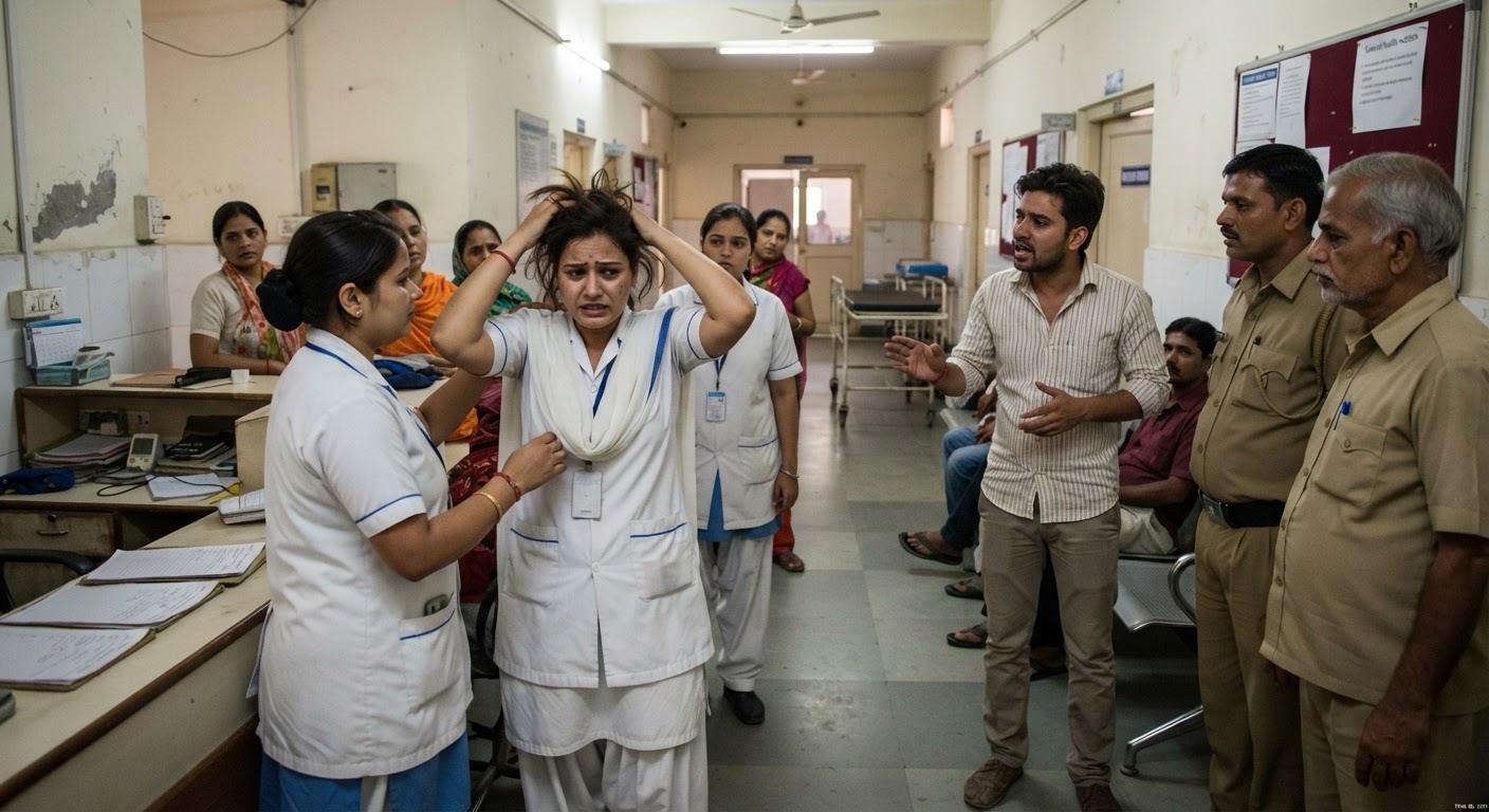 बुलंदशहर: निजी अस्पताल में नर्स और अटेंडेंट के बीच जमकर हुई मारपीट, वीडियो वायरल