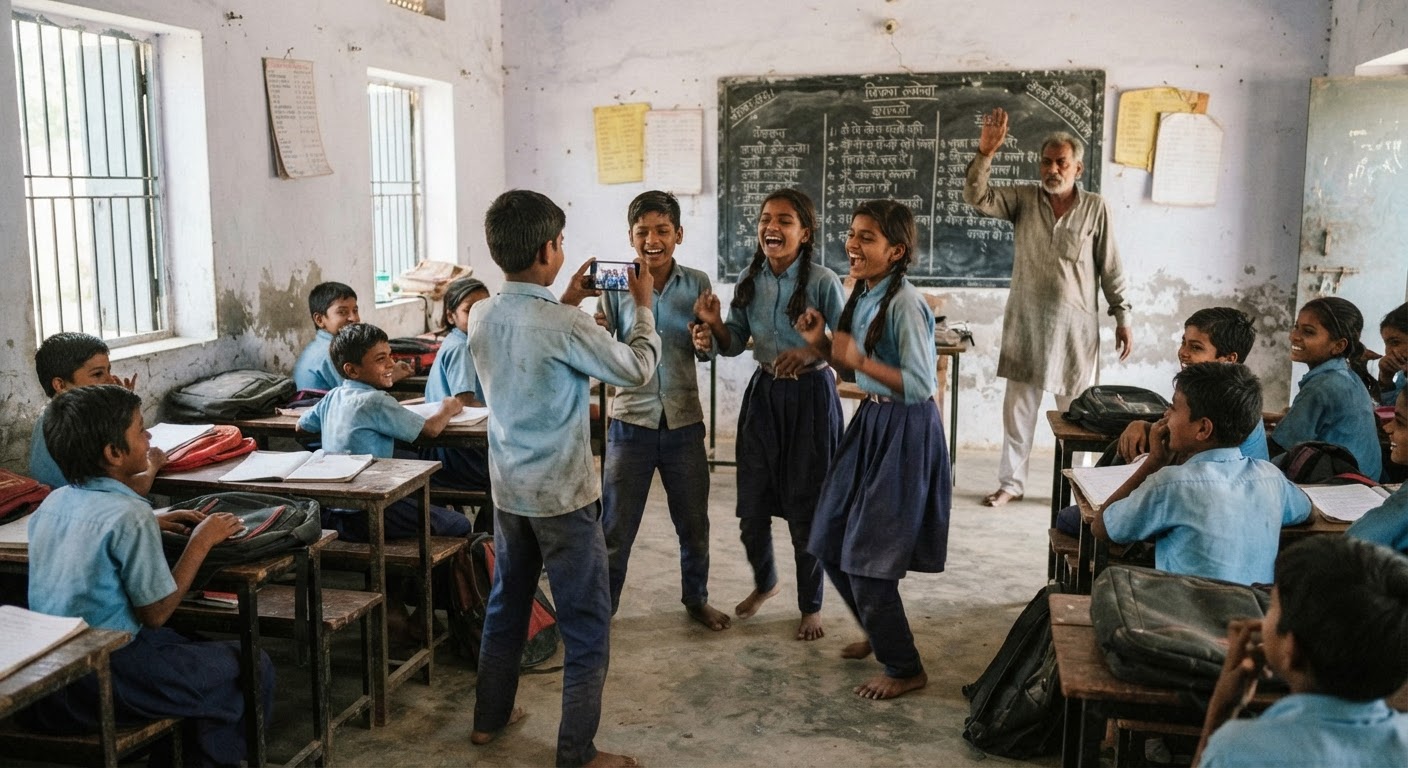अमरोहा: सरकारी स्कूल की क्लास में बच्चों ने बनाई रील, वीडियो वायरल होने से मचा हड़कंप