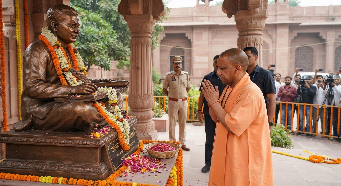सीएम योगी ने महान स्वतंत्रता सेनानी गणेश शंकर विद्यार्थी को दी भावभीनी श्रद्धांजलि