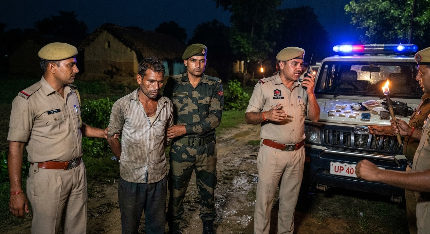 बहराइच: स्मैक की तस्करी करते पकड़ा गया नेपाली नागरिक, 2.5 लाख का माल बरामद