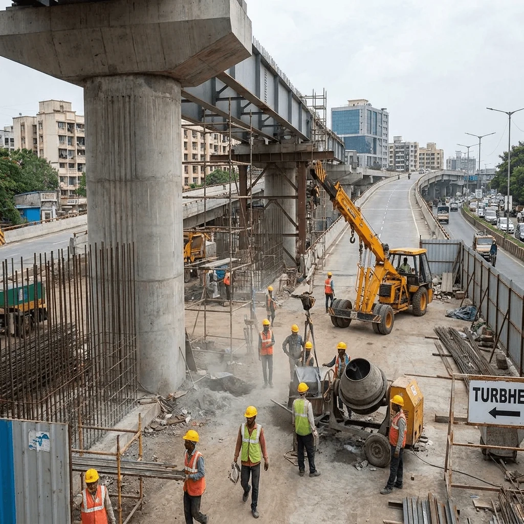 Navi Mumbai में लंबे समय से रुका था Turbhe फ्लाईओवर का काम, अब फिर शुरू हुआ निर्माण